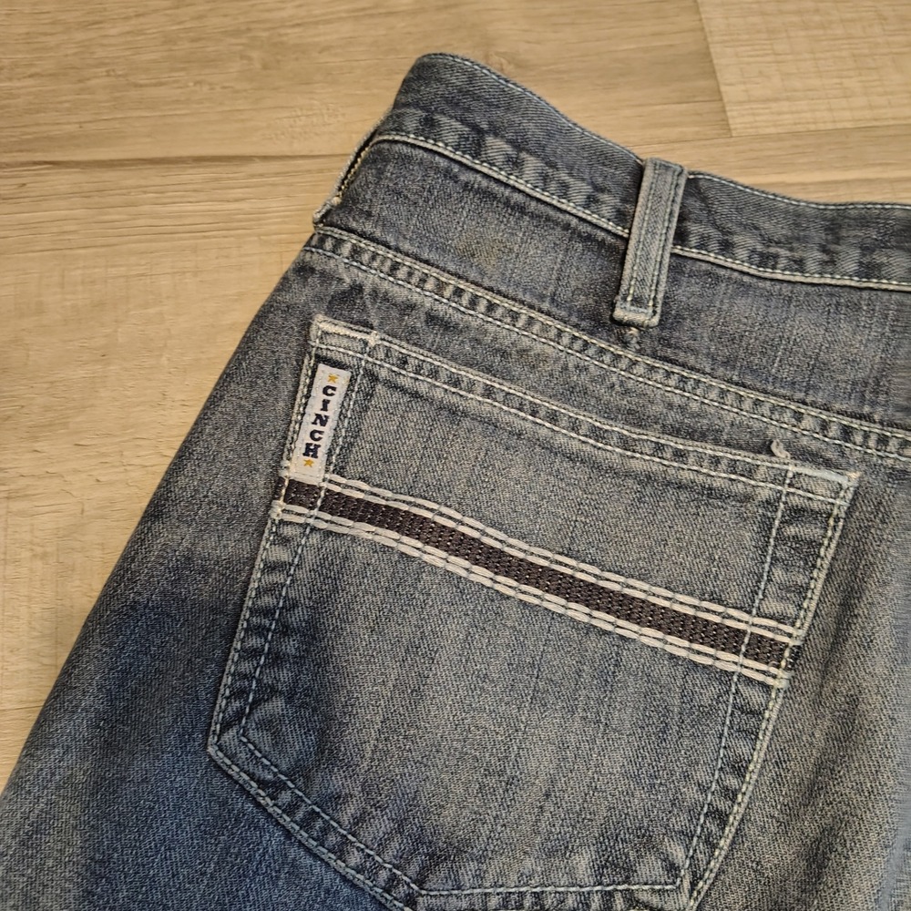 Cinch Mens Blue Denim Jeans MB92834 019 Medium Wash Straight Leg 35x36 - Picture 4 of 10